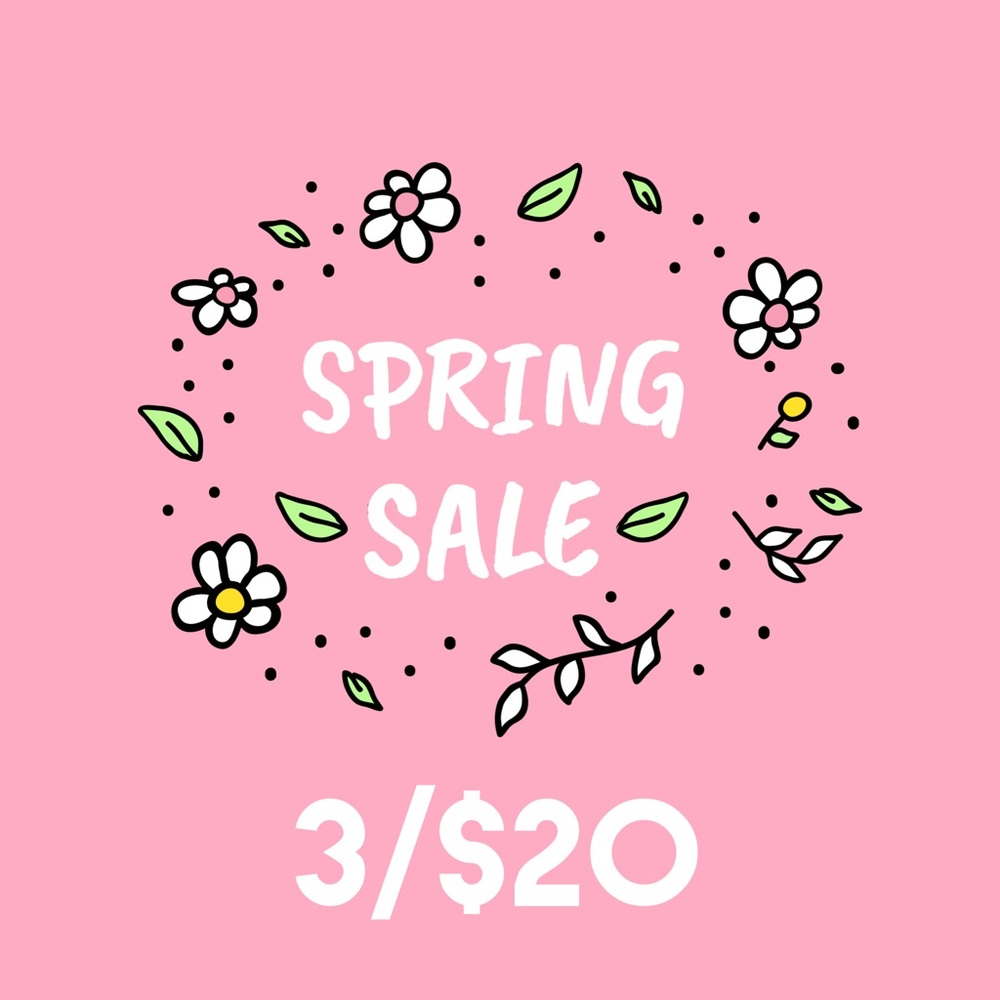 Any marked items as 3/$20!